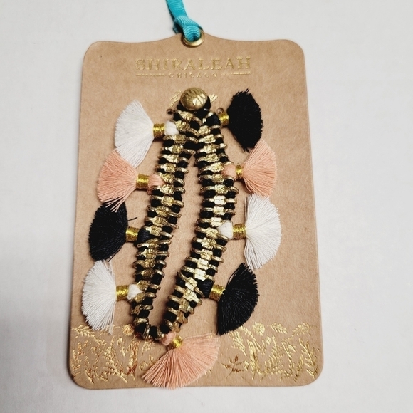 Anthropologie Shiraleah Chicago womens felicity multicolor tassel bracelet - Picture 6 of 6